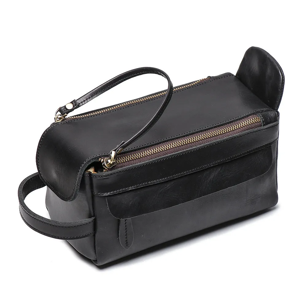 YAAGLE Multi-functional Crazy Horse Leather Cosmetic Handbag YG9049