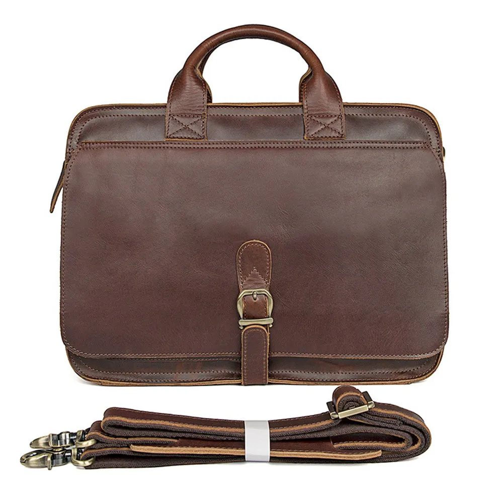 YAAGLE Multi-pockets Crazy Horse Leather Briefcase Handbag for Men YG6020